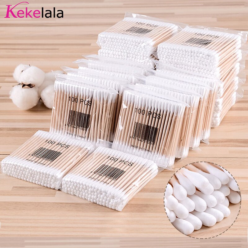 Makeup Cotton Swabs for Eyelash Extension Glue Removal Makeup Cotton Swabs for Eyelash Extension Glue Removal